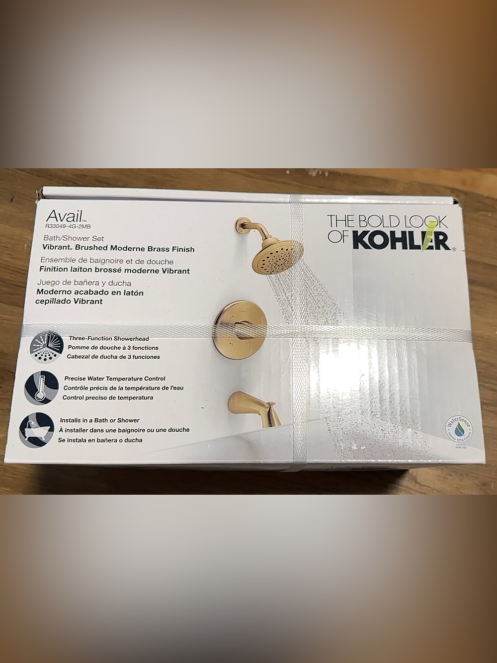 NEW Kohler Avail Shower/Bath Faucet Set Vibrant Brushed Moderne Brass | Sealed